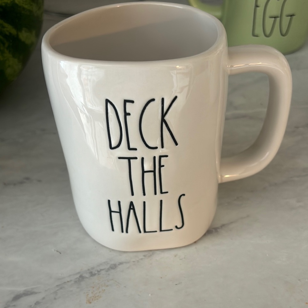 White Ceramic Mug - Deck the Halls